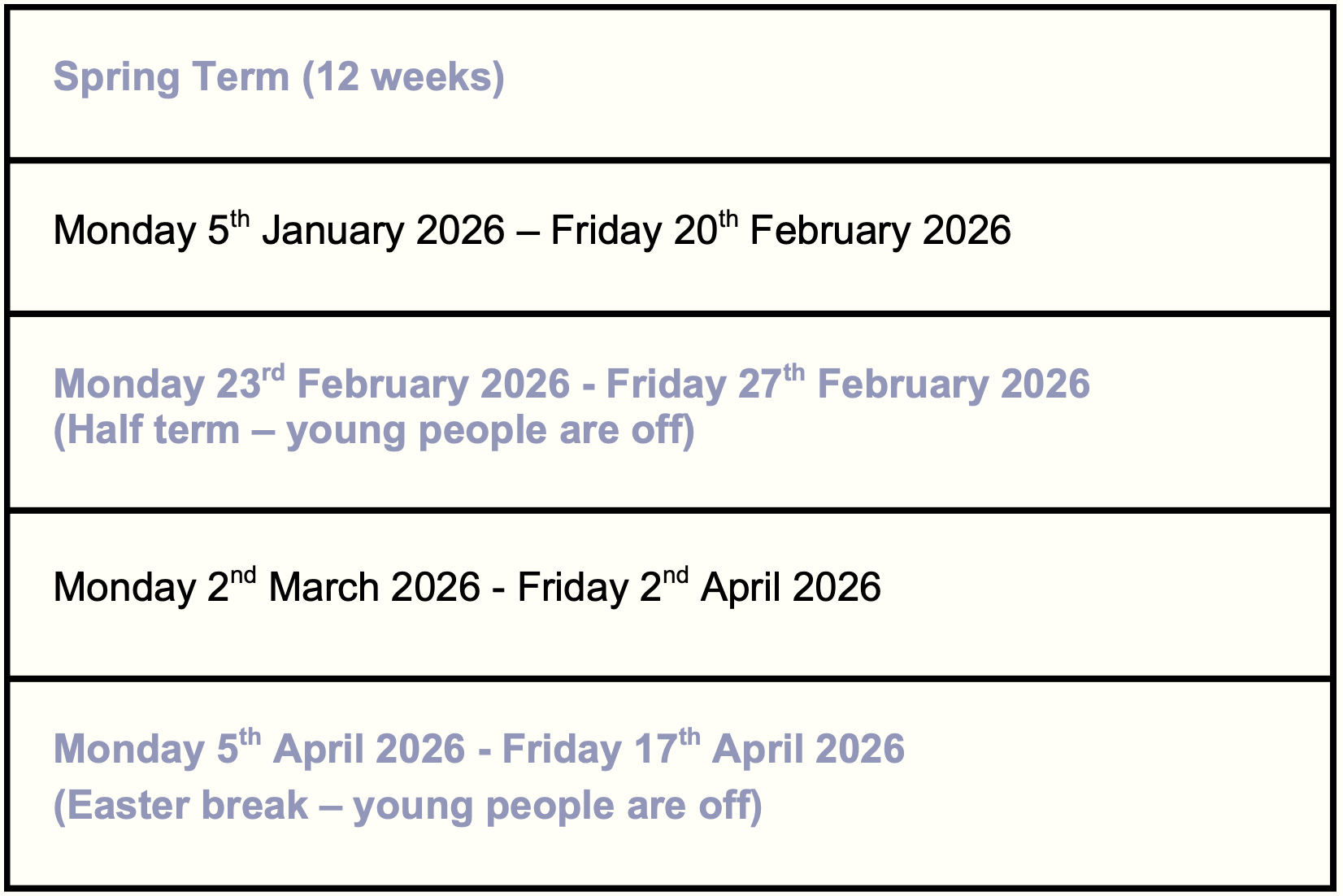 2025-26 SpringTerm New